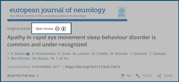 Open Access Article Notation | Open Access | Wiley Online Library